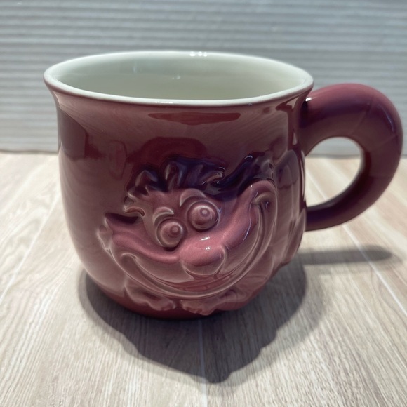 Disney Store Cheshire Cat Figural Coffee Mug Cup Mauve - Picture 2 of 10